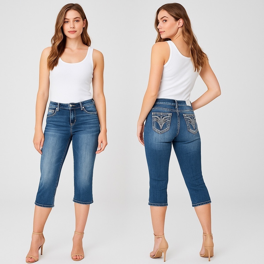 VIGOSS💎 Women’s “The New York” Mid-Rise Capri Jeans 👖💎👡✨ Size 11/12